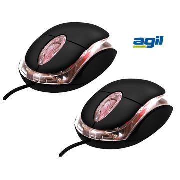 KIT 2 MOUSES COM FIO USB PIXXO MO-L033