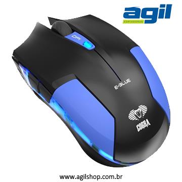 MOUSE GAMER 6 BOTÕES 1600DPI COBRA TYPE-M E-BLUE
