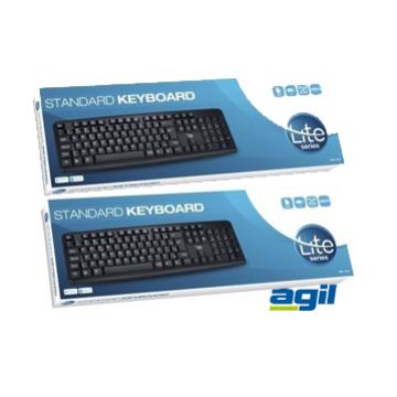 KIT 2 TECLADOS PRETO USB FORTREK LITE SERIES