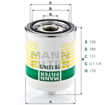 FILTRO SECADOR VALVULA APU SCANIA MANN 4011558653002 MANN