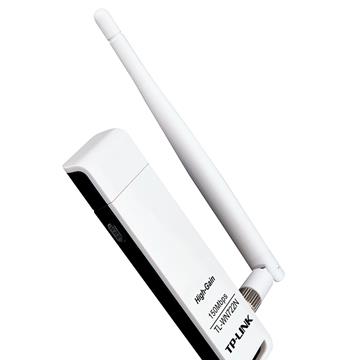 Adaptador USB Wireless Wn722n 150Mbps , Antena 4 dBi , QSS (Emb. contém 1un.) - Tp-Link