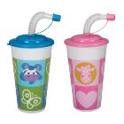033711 Copo Canudo Estampas Variadas 400ml