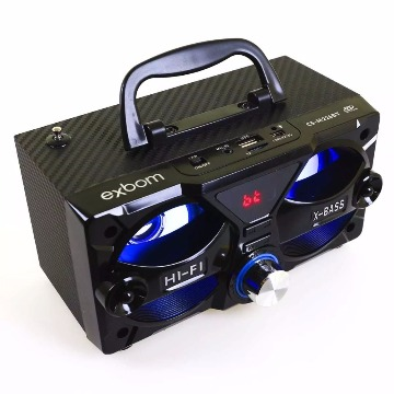 CAIXA DE SOM BLUETOOTH / FM / CARTOES Exbom M226BT 10W