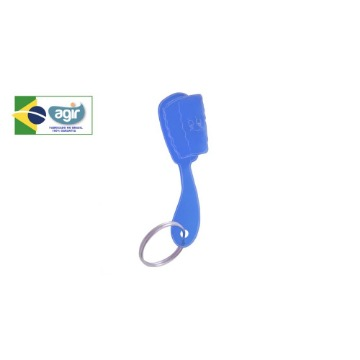 Chaveiro Decorativo Agir Tema Escovinha Com Argola 50 Unidades Cores Sortidas
