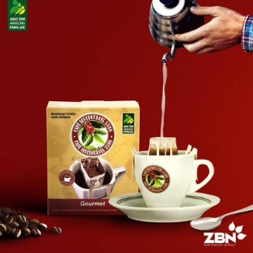 CAFÉ TORRADO E MOÍDO GOURMET EM SACHE DOSE UNICA SUSTENTÁVEL 5588 100g - 10un/10gr