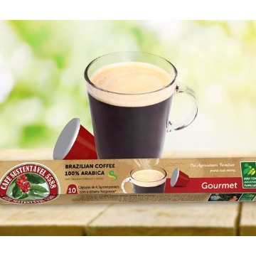 CAFÉ TORRADO E MOÍDO GOURMET EM CAPSULA SUSTENTÁVEL 5588 45Gr - 10un