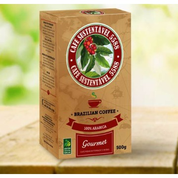 CAFÉ TORRADO E MOÍDO GOURMET SUSTENTÁVEL 5588 A VACUO - 500Gr