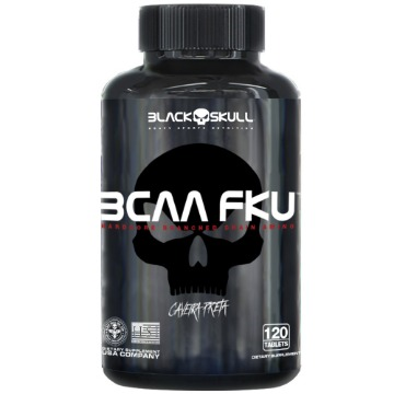 BCAA FKU - 120Tabs - Caveira Preta - Black Skull