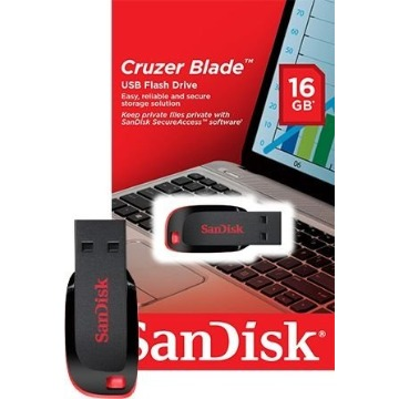 PEN DRIVE SANDISK CRUZER BLADE - 16GB
