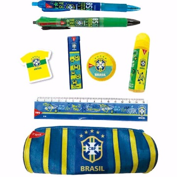 Kit Escolar Tris CBF 8 Peças