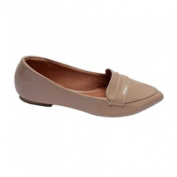 Mocassim Winter Verniz Nude