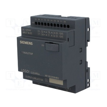 6ED1052-2MD00-0BA6 LOGO! 12/24RCO,8DI(4AI)DC,4DO RL S/ DISP SIEMENS