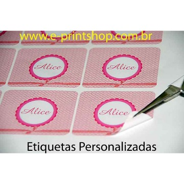 Etiquetas em Adesivo METALIZADO - com meio-corte Personalizado
