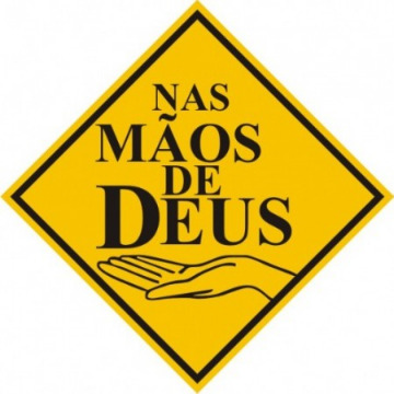 Nas Mãos de Deus - Amarelo - 18 unid. (14x14cm) Vinil Autoadesivo