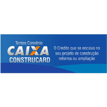 CONSTRUCARD ® - 1 Faixa em Lona com Ilhós. ( Tamanho: 100 cm x 300 cm)