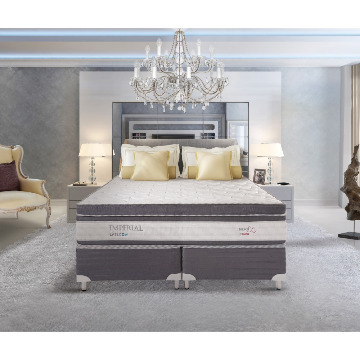 Cama Box Casal Queen Imperial Látex Gel Miracoil Reconflex (59x158x198)
