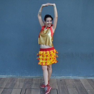 Regata Paetês Dourada