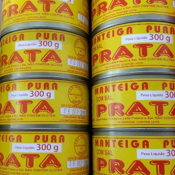 Manteiga com sal lata 300g - Laticinios Prata