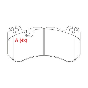 JOGO PASTILHA FREIO DIANTEIRA LAND ROVER RANGE ROVER SUPER CHARGED 10/... - RANGE ROVER VOGUE 13/... - PD1460 - PW893