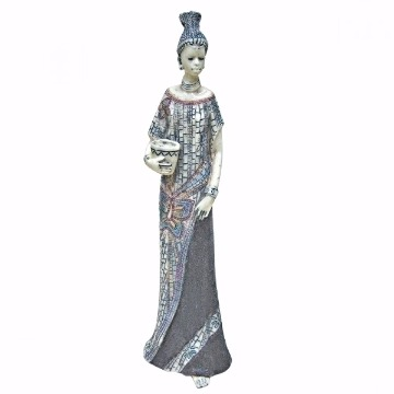 Estatua Resina Bege Africana 24cm