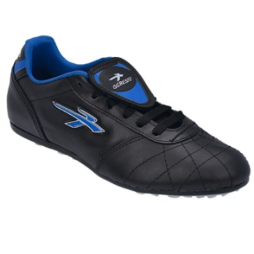 Futebol 7 em Couro Natural Preta/azul