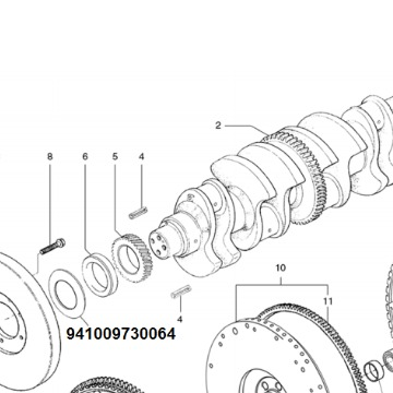 Defletor MOTOR VB MWM SERIE 4.10/4.12/6.10/6.12 941009730064 MWM