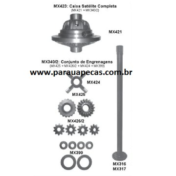 Caixa Satélite Completa 14mm MB 1111/1116 HL4 FREIO OLEO MX423 3223503023 3443507023