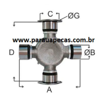CRUZETA CARDAN FORD CARGO 4030 7893337556394 MERITOR