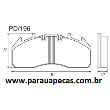 Pastilha Freio Dianteira VOLVO FH/FM PD196 FRASLE