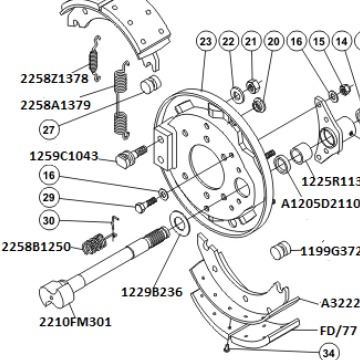 EIXO S VW 7-100/9-150 L/D TRAÇÃO 2210FM301 MASTER