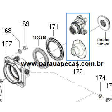 Retentor Cambio MB L1621/LK1721 FLANGE TRASEIRO 02961BAGG SABO