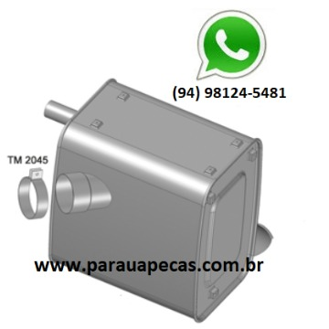 Silencioso Escapamento MB AXOR 2030/3344 EURO 3 SAIDA LATERAL 2000070993834