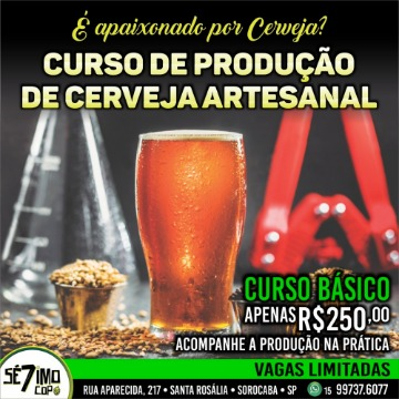 CURSO BÁSICO PRODUÇÃO DE CERVEJA - data a definir