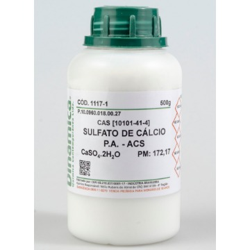 SULFATO DE CALCIO P.A. - ACS - CaSO4.2H2O - 500G