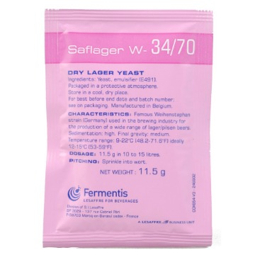 FERMENTO CERVEJEIRO FERMENTIS W-34/70 BAIXA FERMENTAÇÃO