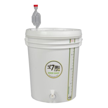BALDE FERMENTADOR 22 LT BRANCO COM TAMPA