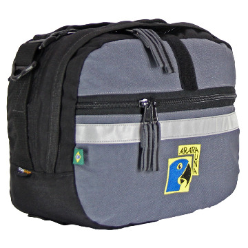 Bolsa de Guidão 7L - AraraUna - Cinza e preto