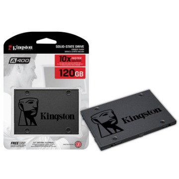 SSD Kingston 2.5´ 120GB A400 SATA III Leituras: 500MBs / Gravações: 320MBs - SA400S37/120G