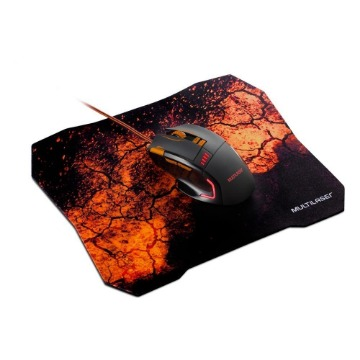 Combo Mouse Gamer E Mouse Pad Multilaser Laranja - MO256
