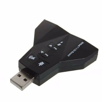 Adaptador Placa De Som Usb 7.1 Entrada P2 Fone E Microfone