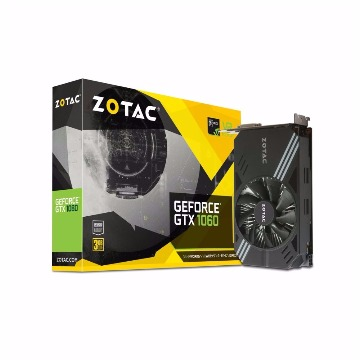 Placa de Vídeo Zotac GeForce GTX 1060 3Gb/192Bits PCI-E3.0 GDDR5 DVI+HDMI+3DP ZT-P10610A-10L