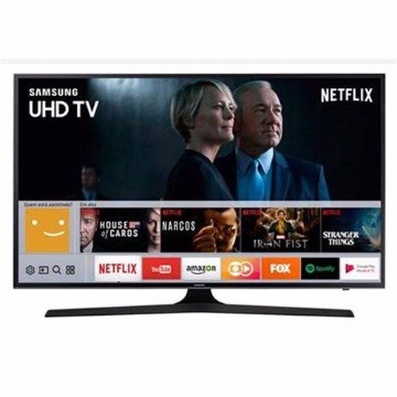 Smart TV 4K Samsung LED 40” com Smart Tizen e Wi-Fi - UN40MU6100GXZD