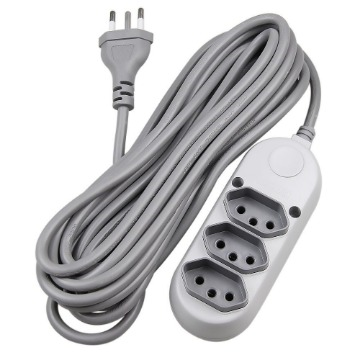 Extensão com 3  tomadas x 3 polos c/ 3MT