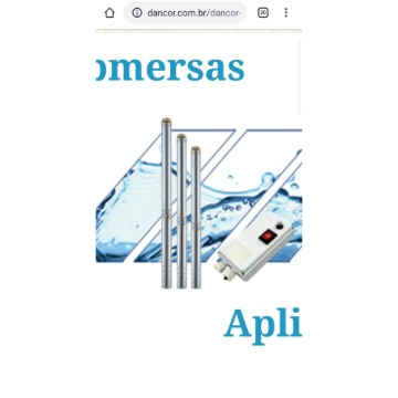 Bomba submersa caneta poço profundo 2,5" 1/3 CV - 127/220v