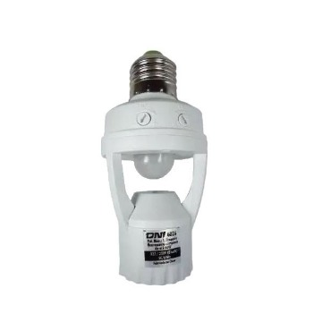 Sensor de presença microcontrolado com fotocélula e bocal E-27 - QUALITRONIX