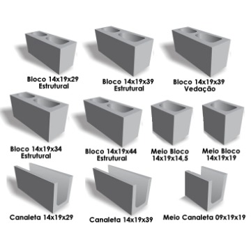 Bloco concreto 20x2040