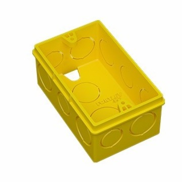 Caixa de Luz 2 x 4 Plástica amarela - FortLev