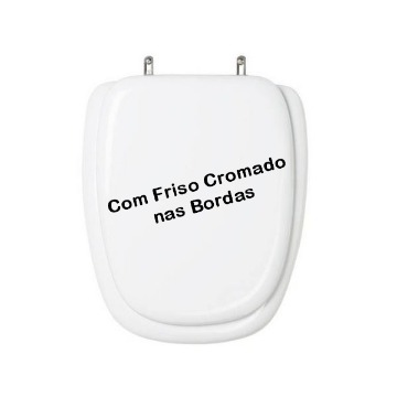 Assento Sanitário Almofadado Monte Carlo com Friso Cromado