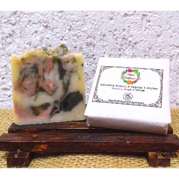Sabonete Natural e Vegetal Argilas Branca, Rosa e Verde