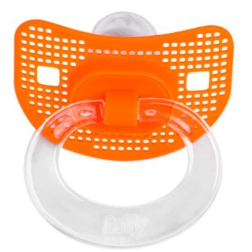Chupeta Net Laranja Bico Anatômico 6+ Lolly 5518